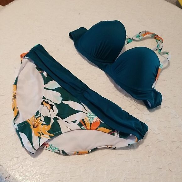 Happy Sailed Womens Push Up Bikini Set Large nwot - Picture 3 of 8